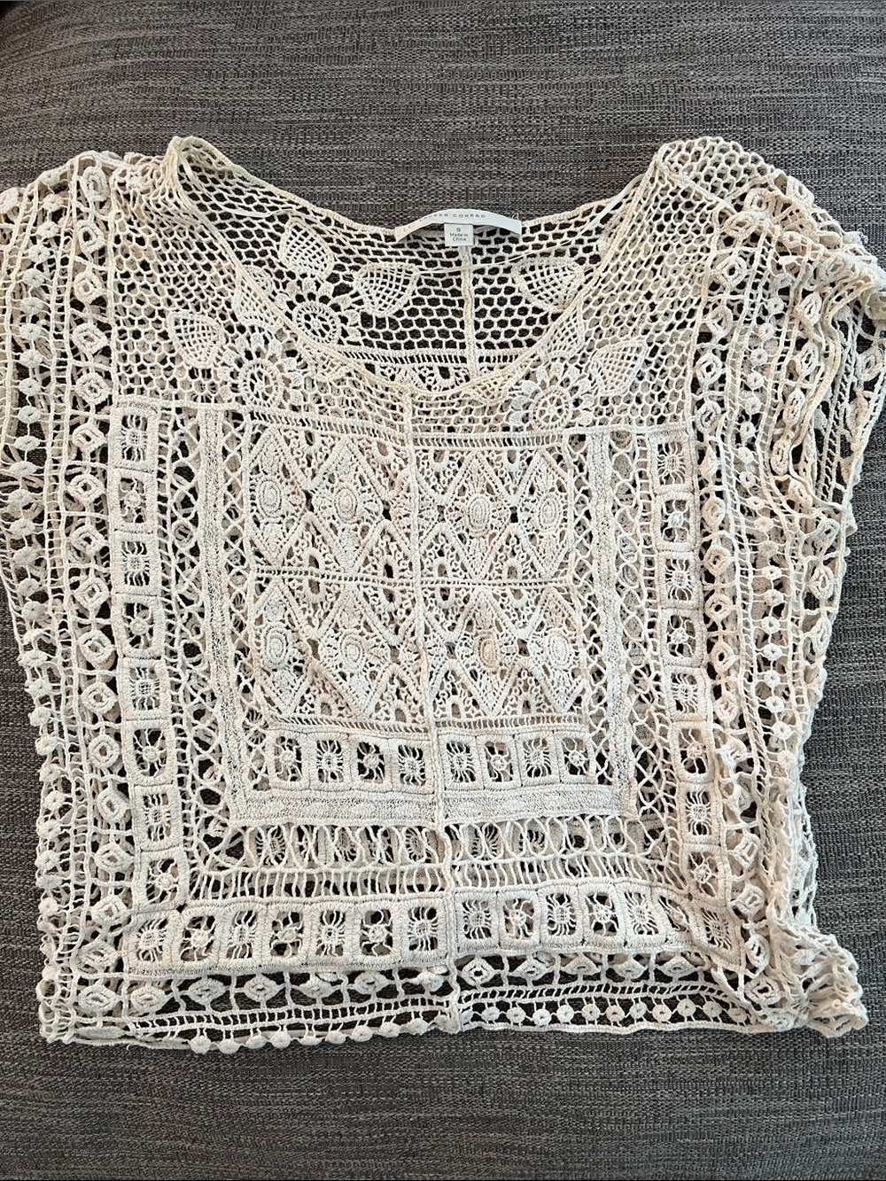 LC Lauren Conrad Crochet Lace Camisole - Cream